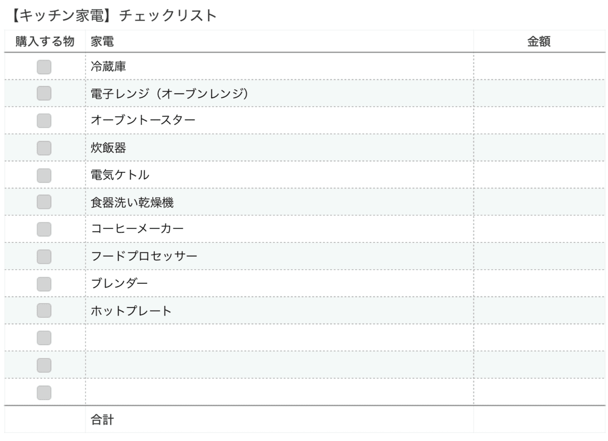 新婚生活に必要な家具 家電リスト公開 実際に購入したおすすめ家電も紹介 スキナコト